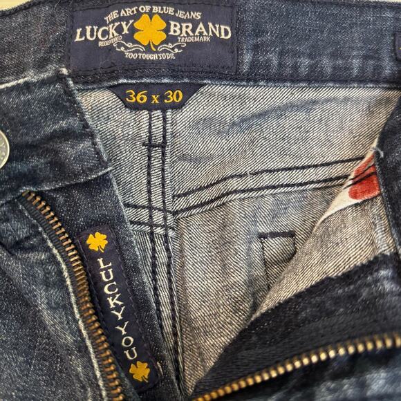 Lucky Brand Jeans Men's 36x30 Blue 429 Classic Straight Medium Wash Denim - Picture 5 of 11